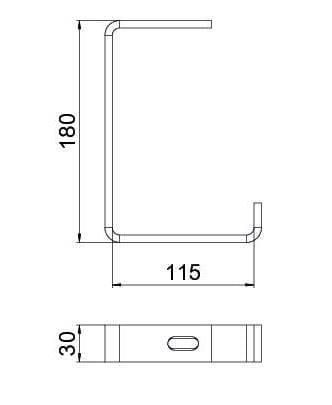 Стальной подвесной кронштейн OBO Bettermann BlackLine ARCH-00060471 - Вид №1