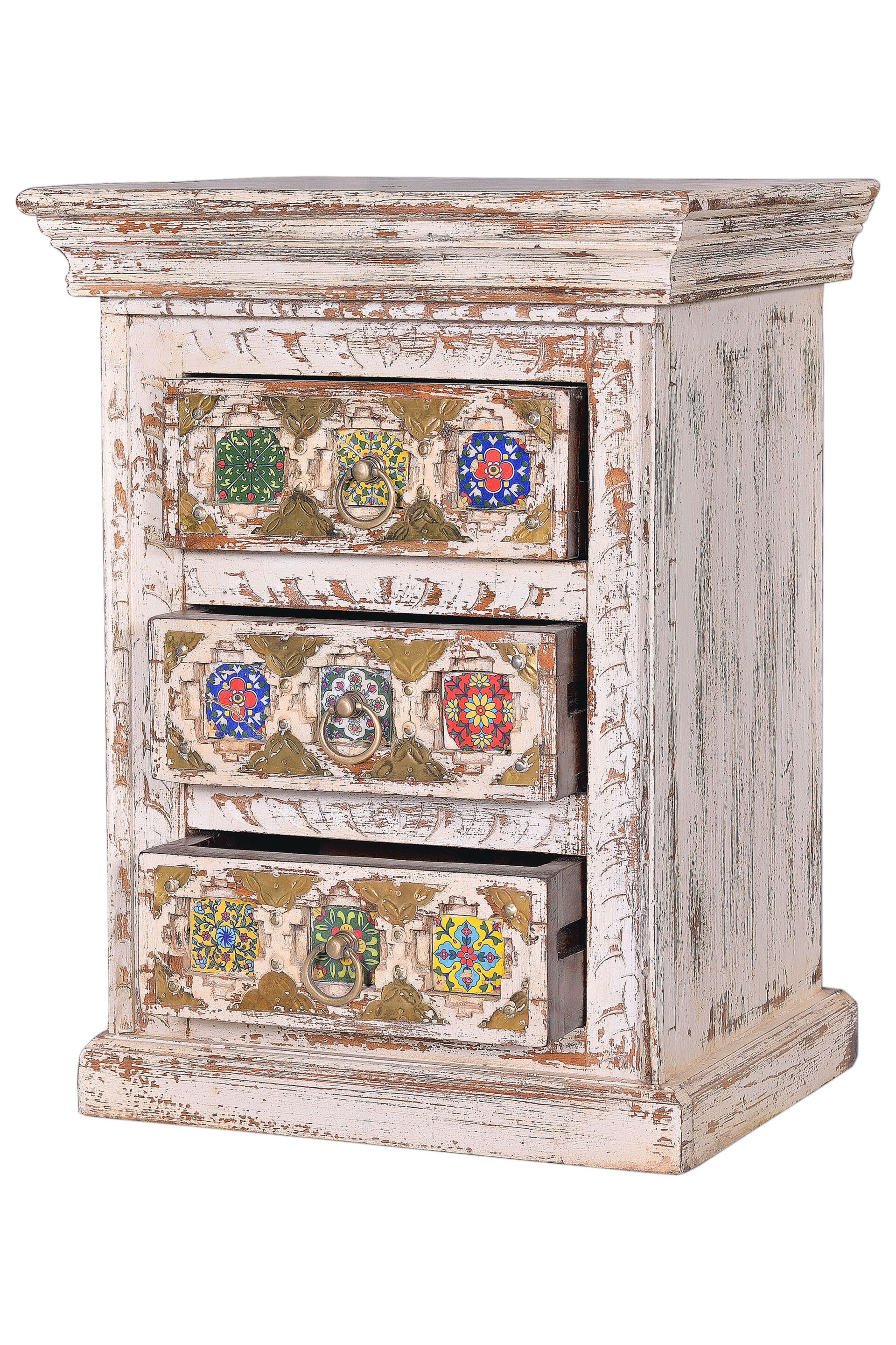 Прямоугольная тумбочка из манго с ящиками Giner y Colomer Bakhra ARCH-00110156 - Вид №1