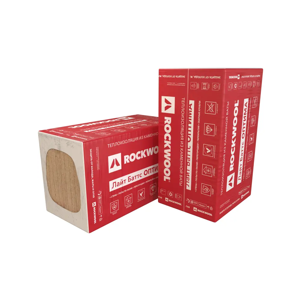 Rockwool Лайт Баттс Оптима: Эффективный утеплитель для комфорта и экологии 86585159 STLM-0070475 - Вид №1
