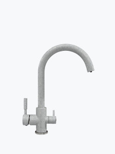 660731 Смеситель кухонный "Элара Дуо" в тон мойки Polygran