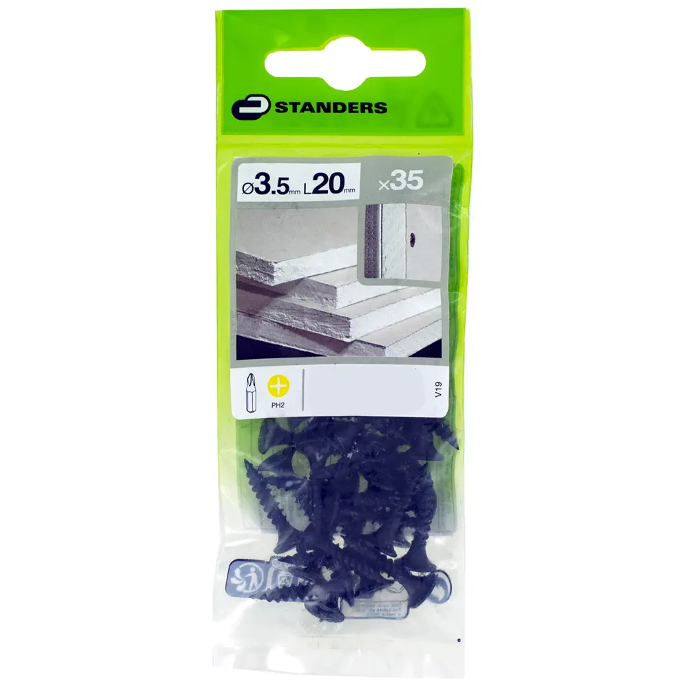 Саморезы для металла STANDERS фосфатированные 3.5x20, 35 шт. 82239127 STLM-2180426  - Вид №2
