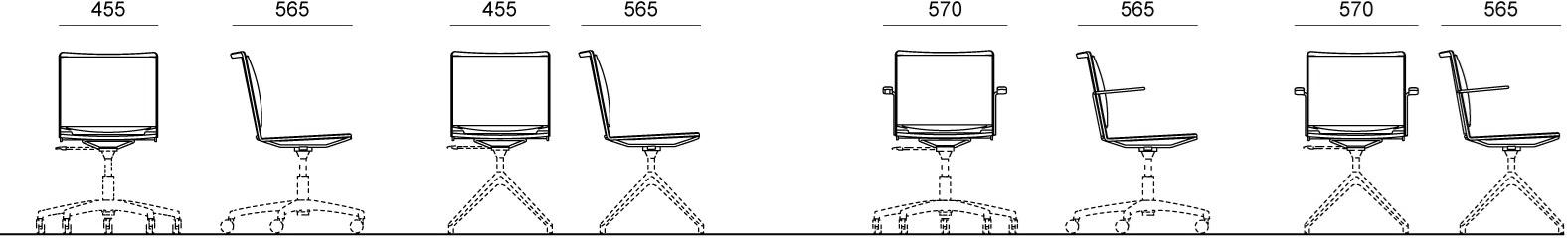 Diemmebi Регулируемое по высоте офисное кресло из 4-спицевого полипропилена S’mesh sun-id-1385208 - Вид №2