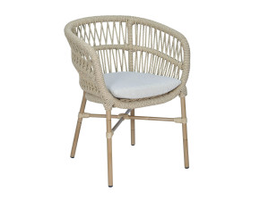 Веревочный садовый стул с подлокотниками