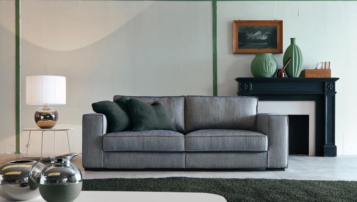 Диван Lux раскладной прямой серый ALTA COMFORT ЛОТОС 030811 Серый  - Вид №1