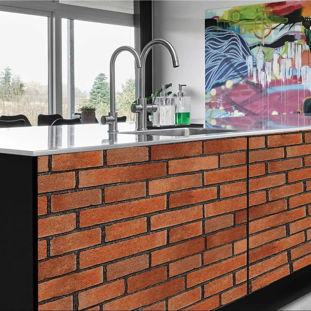 89347295 Пленка самоклеящаяся Кирпич 0.45x8 м цвет красный STLM-0818268 INSPIRE  - Вид №2