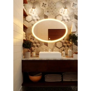 Зеркало для ванной Omega Glass Тип 3 SD943 с подсветкой 90x60 см овальное