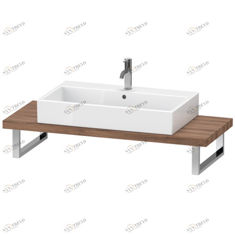BR100C07979 Brioso Консоль для накладной и встраиваемой сверху раковины компакт Орех натуральный, декор Duravit