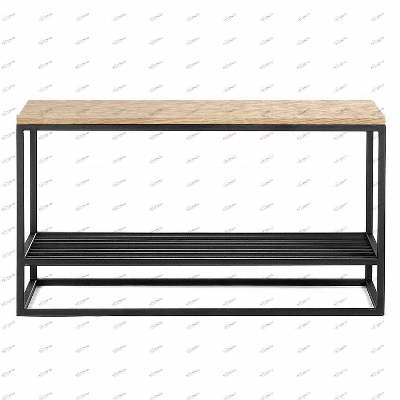 Банкетка Ibra черная, светлый дуб INTELLIGENT DESIGN  260944 Черный;светлый дуб 