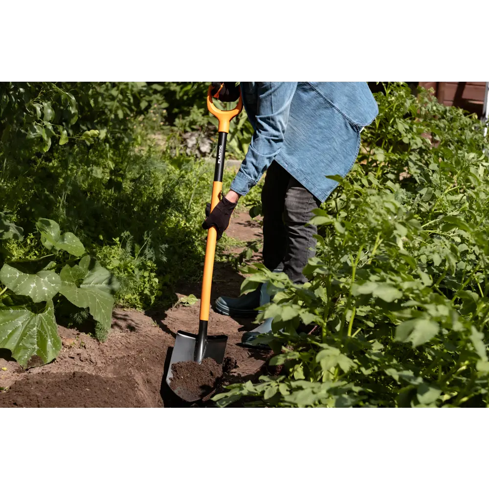 Лопата штыковая Plantic Terra Plus 121 см сталь с черенком STLM-2125518 - Вид №11