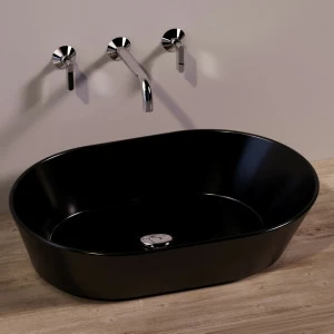 WA02NERO Накладная раковина на столешницу  овальная Simas