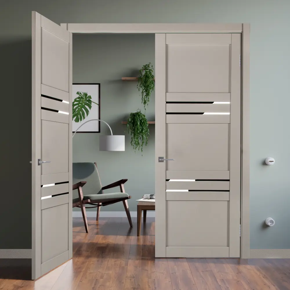 Комплект двери Астерия глухая 80x200 см Hardflex цвет серый жемчуг без доборов 89428778 STLM-2020423 МАРИО РИОЛИ  - Вид №2