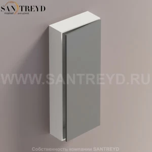 LIFT Модульный шкаф 100 см с правой дверью на доводчиках. Модули могут располагаться горизонтально и вертикально. Отделка: белая краска и темно-серая краска. AMOB053LGLZDX