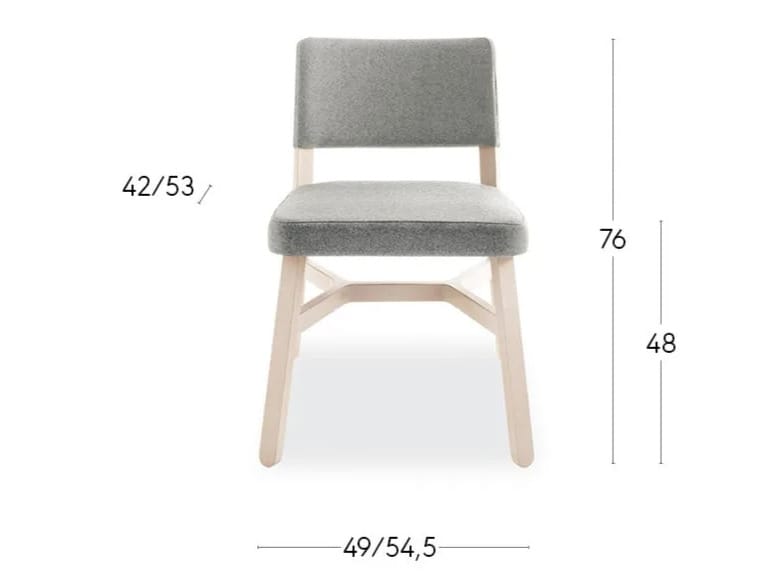 Мягкий стул из бука Billiani круассан ARCH-00134707 - Вид №3