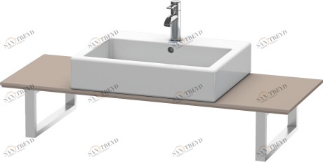 XL013C04343 X-Large Консоль для накладных раковин и встраиваемых умывальников Базальт матовый, декор Duravit