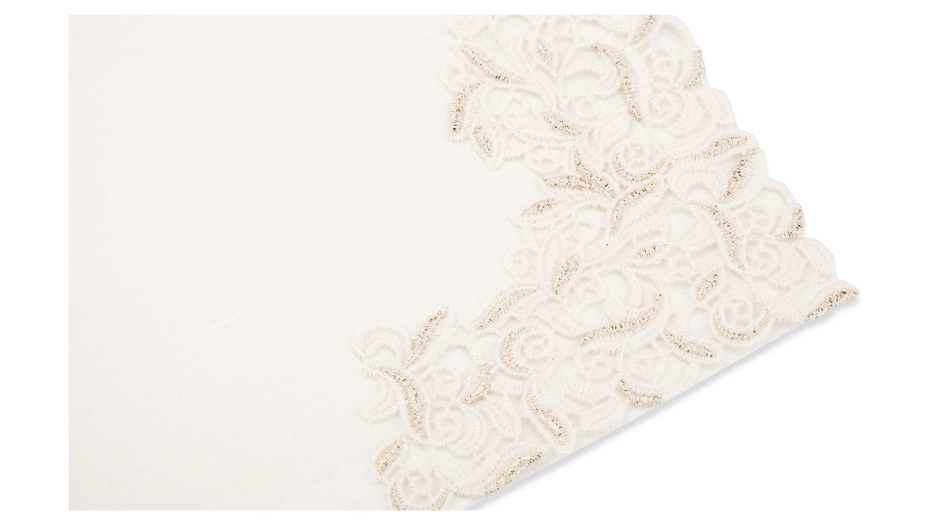 10604794 Weissfee Набор салфеток Weissfee "Мадейра" 45х45см, 6шт (кружево на одном уголке) Ткань  - Вид №1