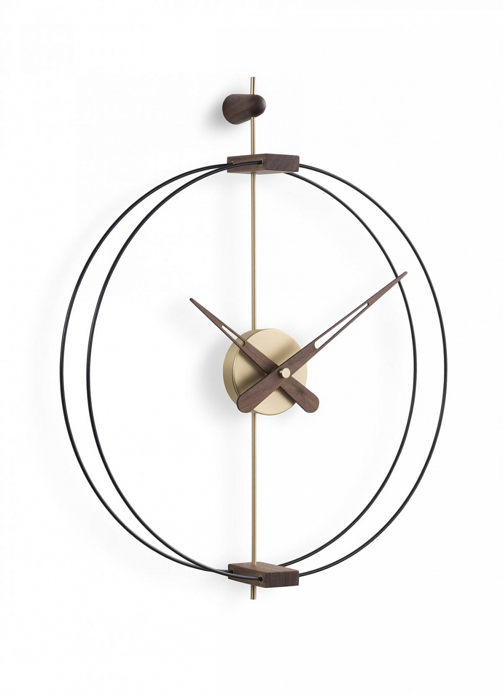 094549 Настенные часы черно-золотые Nomon Micro Barcelona  - Вид №1