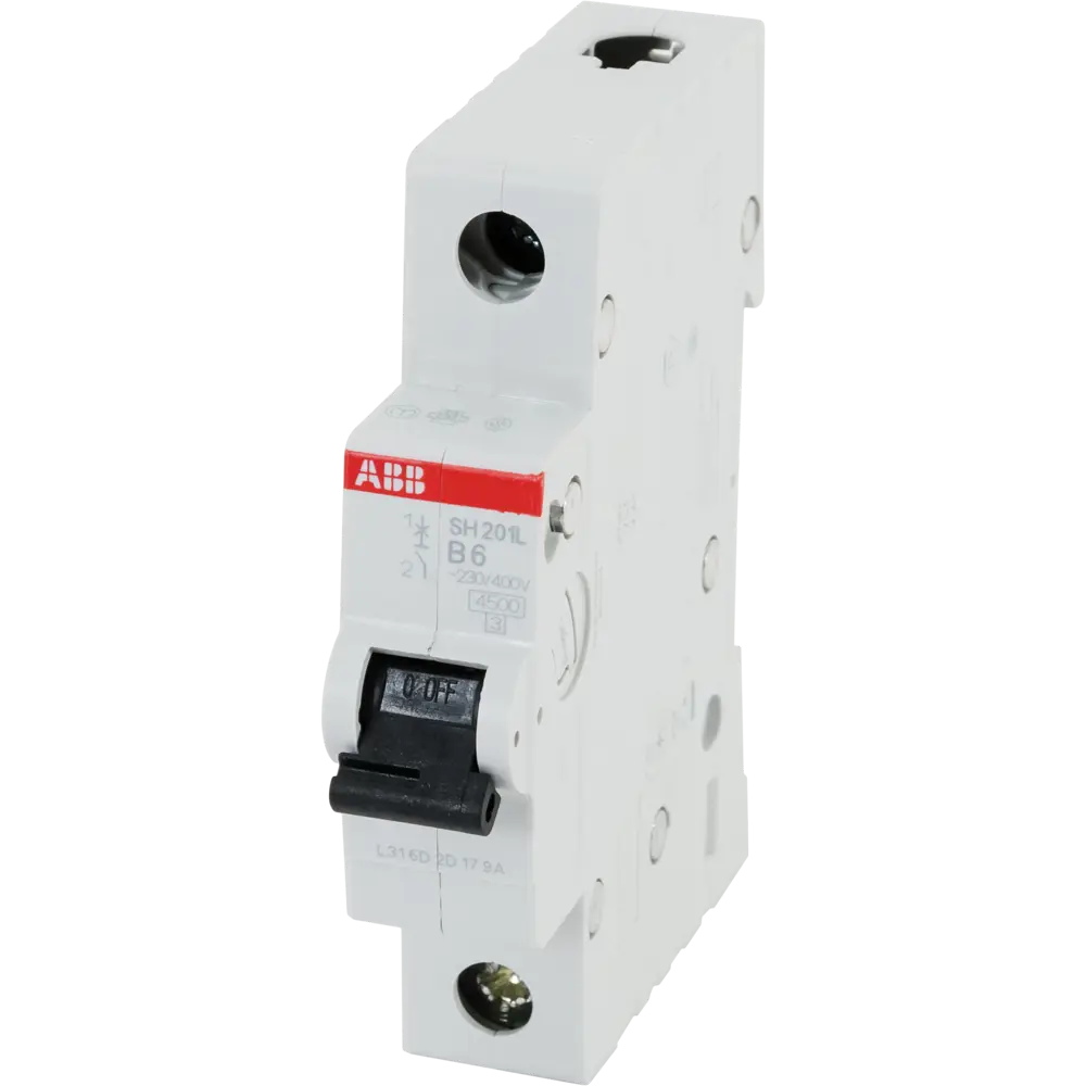 Автоматический выключатель ABB SH201L 1P B6 А 4.5 кА 2CDS241001R0064 82577245 STLM-2161217 