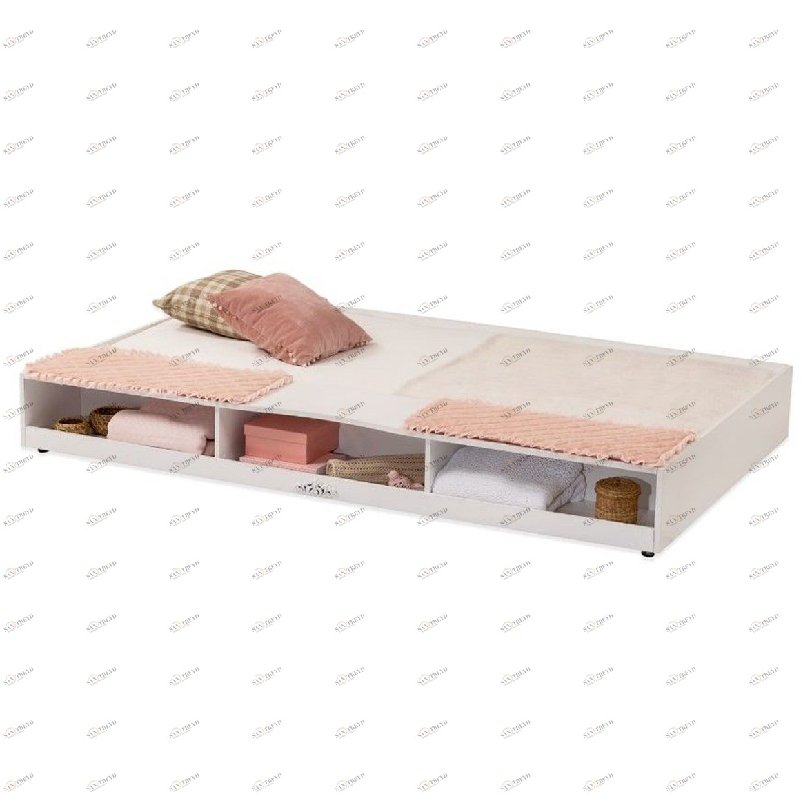 Кровать выдвижная детская с полками белая 90х190 см Romantic CILEK ROMANTIC 00-3832134 Белый Santreyd