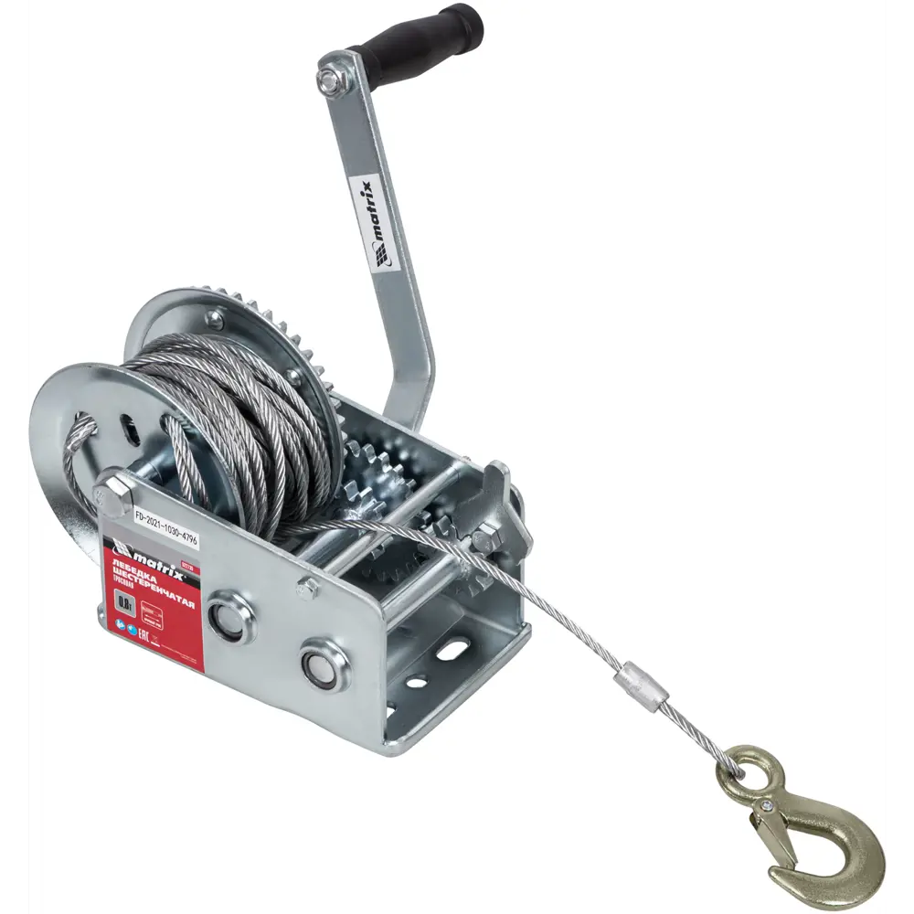 Лебедка шестеренчатая Matrix грузоподъемность до 800 кг STLM-2090319 - Вид №7