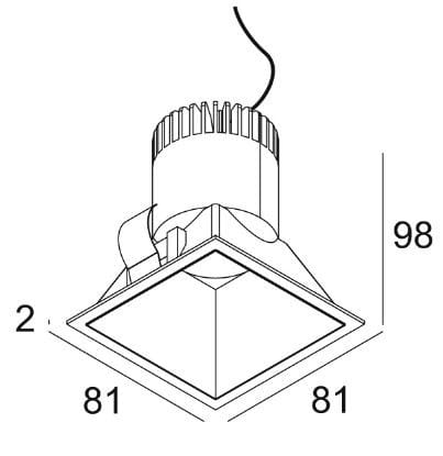 Квадратный светодиодный светильник Deltalight Partou ARCH-00056371 - Вид №2