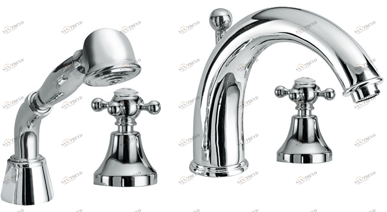 Fir Italia Комплект для ванны с ручным душем на 4 отверстия Melrose 22 2247312