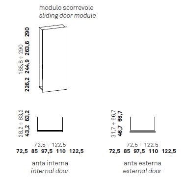Шкаф с раздвижными дверями Caccaro ARCH-00034568 - Вид №3
