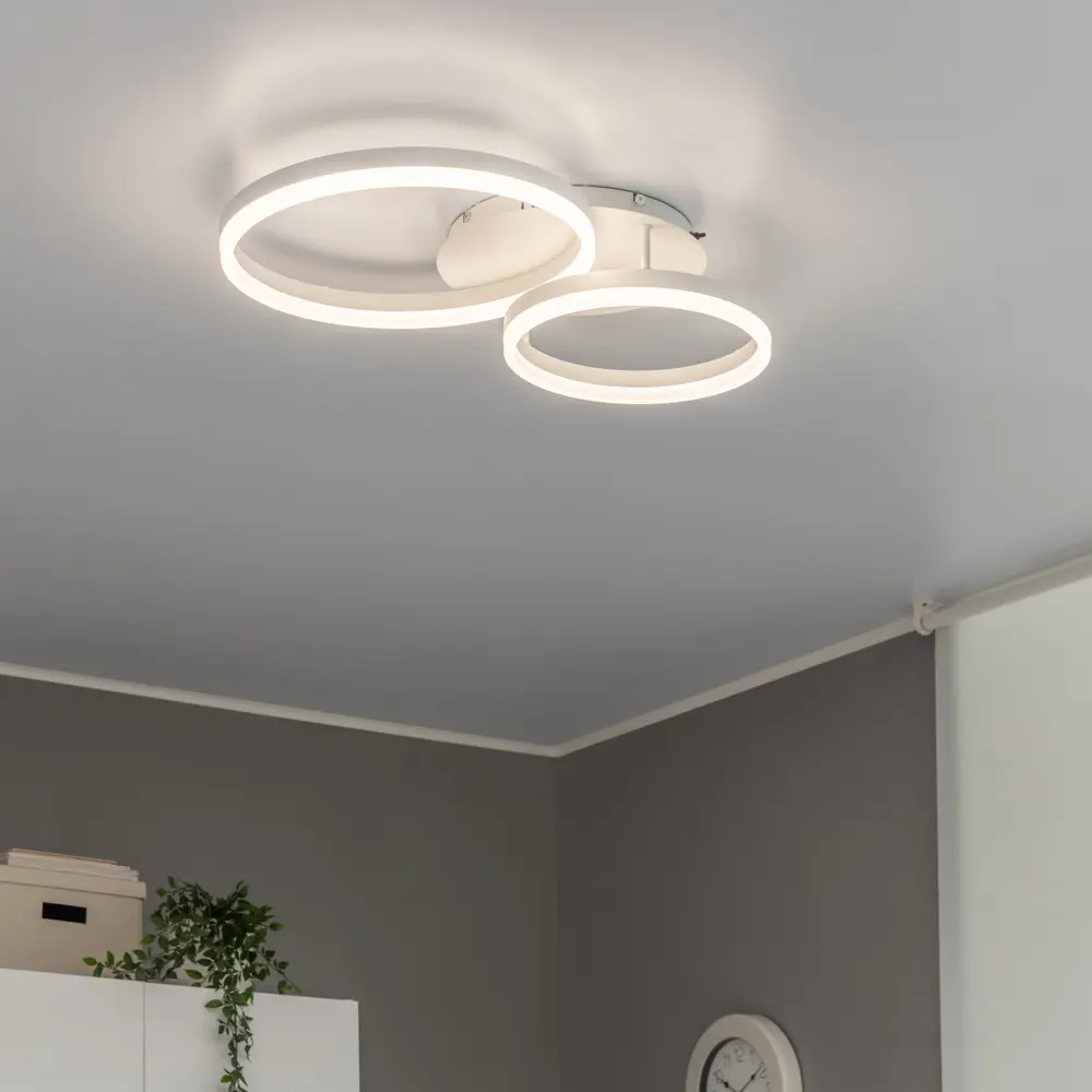Люстра потолочная светодиодная диммируемая Ritter Eclipse 52082 9 с д/у 56 Вт 14 м² 2700К-6500К цвет белый 84339748 STLM-2020815  - Вид №15