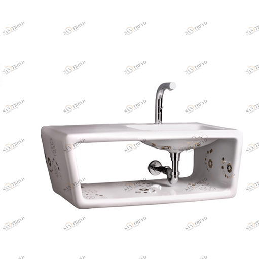 40107 Подвесная раковина настенная овальная Althea Ceramica  белая 