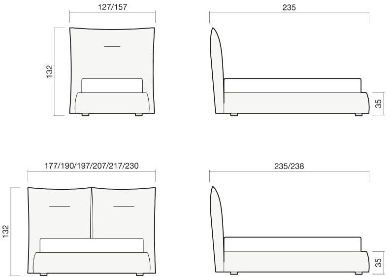 Chaarme Letti Съемная льняная кровать с мягким изголовьем sun-id-1509749 - Вид №3
