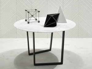 Круглый мраморный журнальный столик