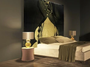 Unica by Tecnotelai Лакированное изголовье из дерева и стекла для двуспальной кровати Harem