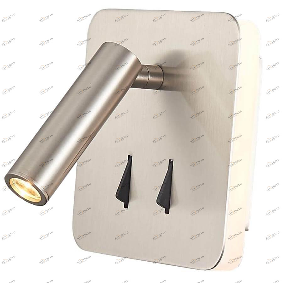 Спот настенный светодиодный с выключателем никель Smile Loft 2019-N LOFT IT SMILE 00-3891664 Никель