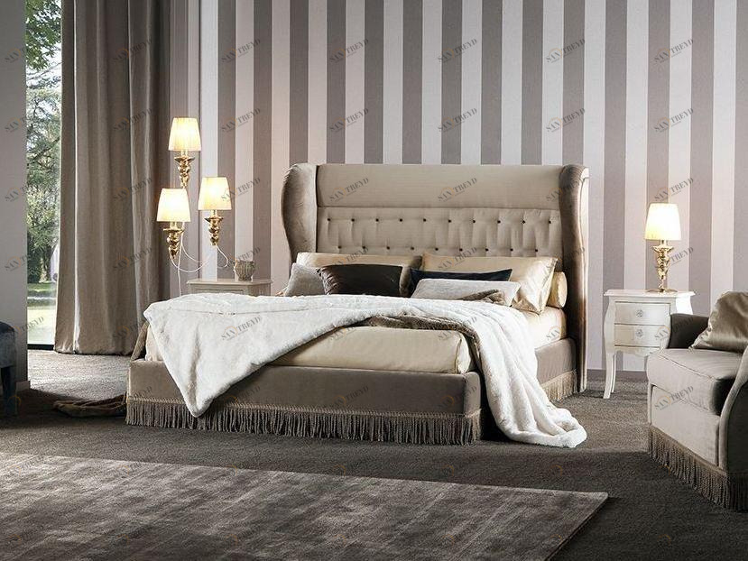 Chaarme Letti Двуспальная кровать со съемным покрытием с мягким изголовьем Altea sun-id-1427509