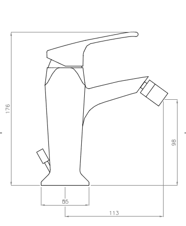 Смеситель на биде однорычажный Cezares LEGEND-BSM2-02 - Вид №1