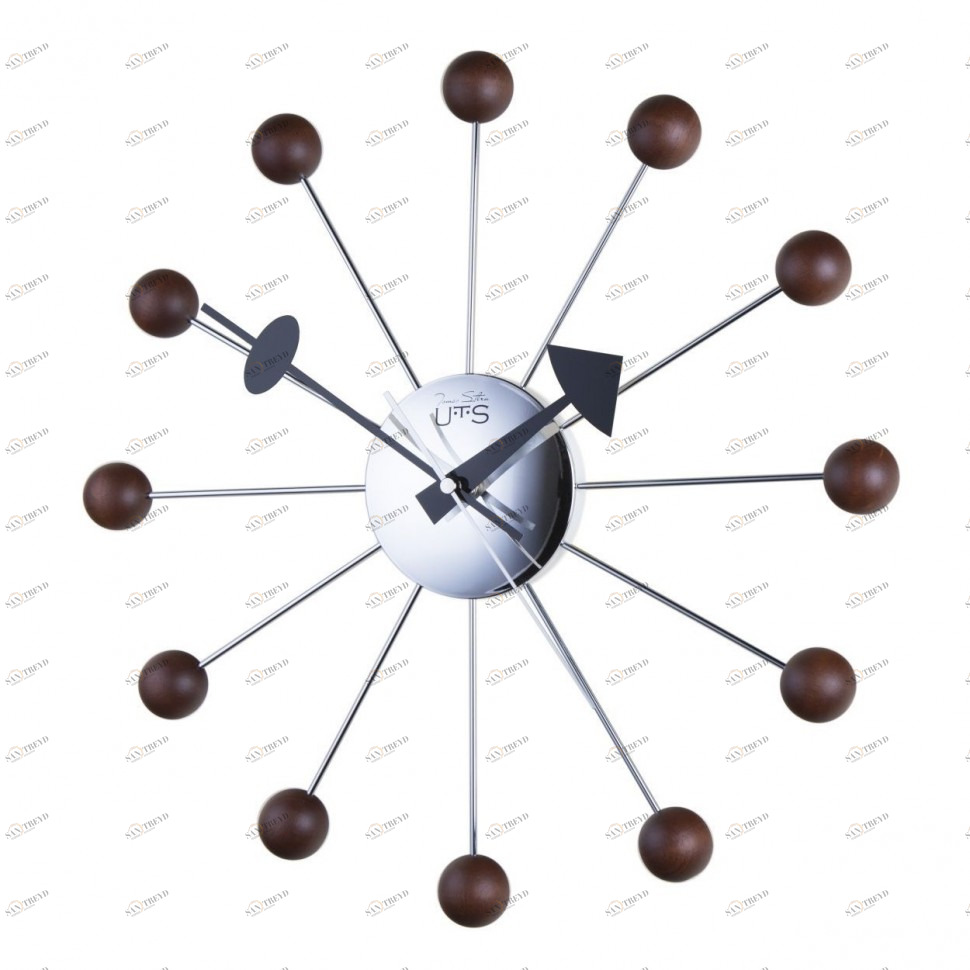 Часы настенные коричневые металлические Tomas Stern 8014 TOMAS STERN СОЛНЦЕ 00-3872723 Коричневый 