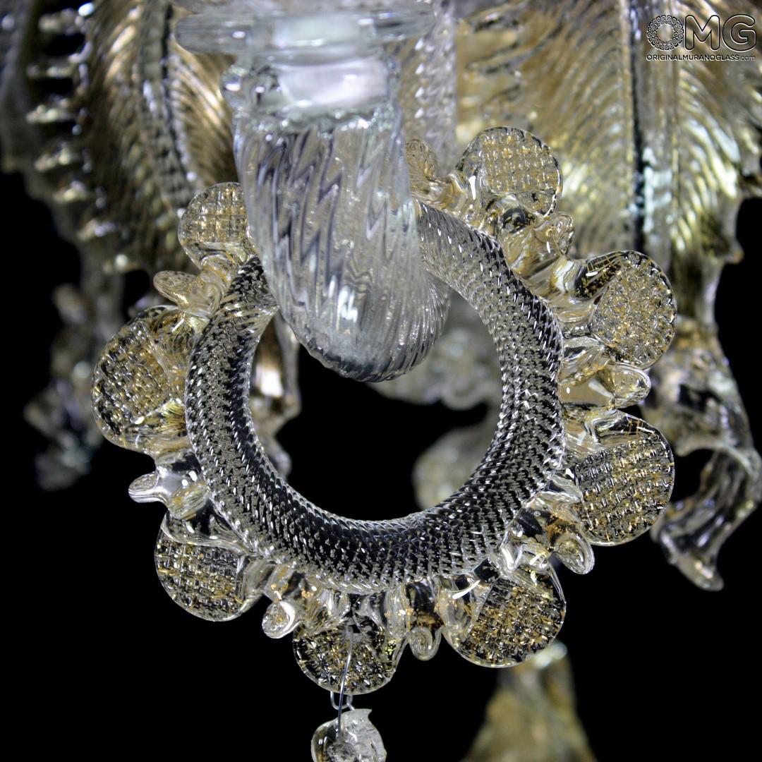 1243 ORIGINALMURANOGLASS Настенный светильник Бра Элегантный с золотом - муранское стекло OMG 35 см  - Вид №1