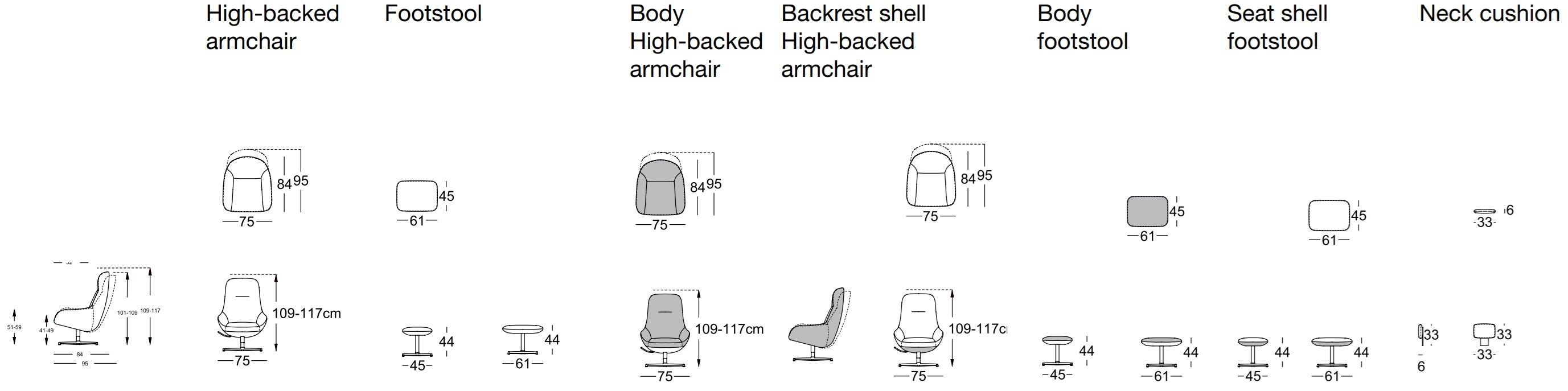 Мягкая подставка для ног Rolf Benz ROLF BENZ 582 MEG ARCH-00105967 - Вид №2