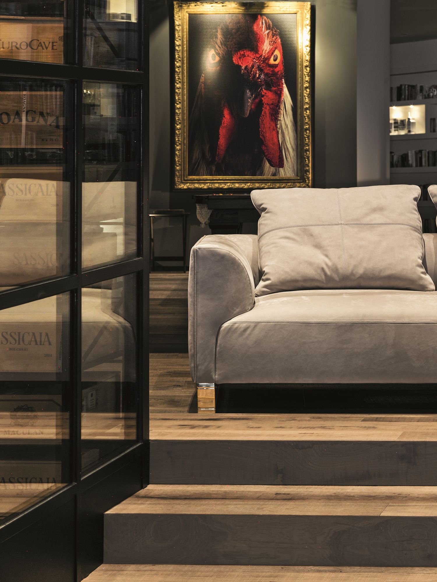 Модульный кожаный диван с полуостровом Longhi Loveluxe 2018-Illusion collection ARCH-00066542 - Вид №12