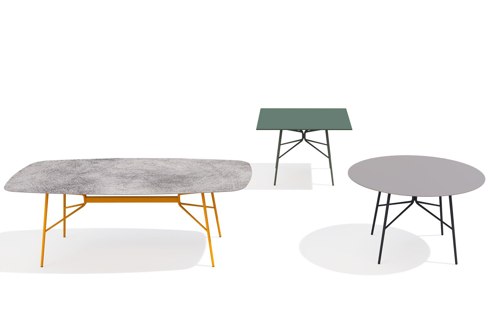 Прямоугольный стальной стол с порошковым покрытием BABEL D Kissi ARCH-00127648 - Вид №2