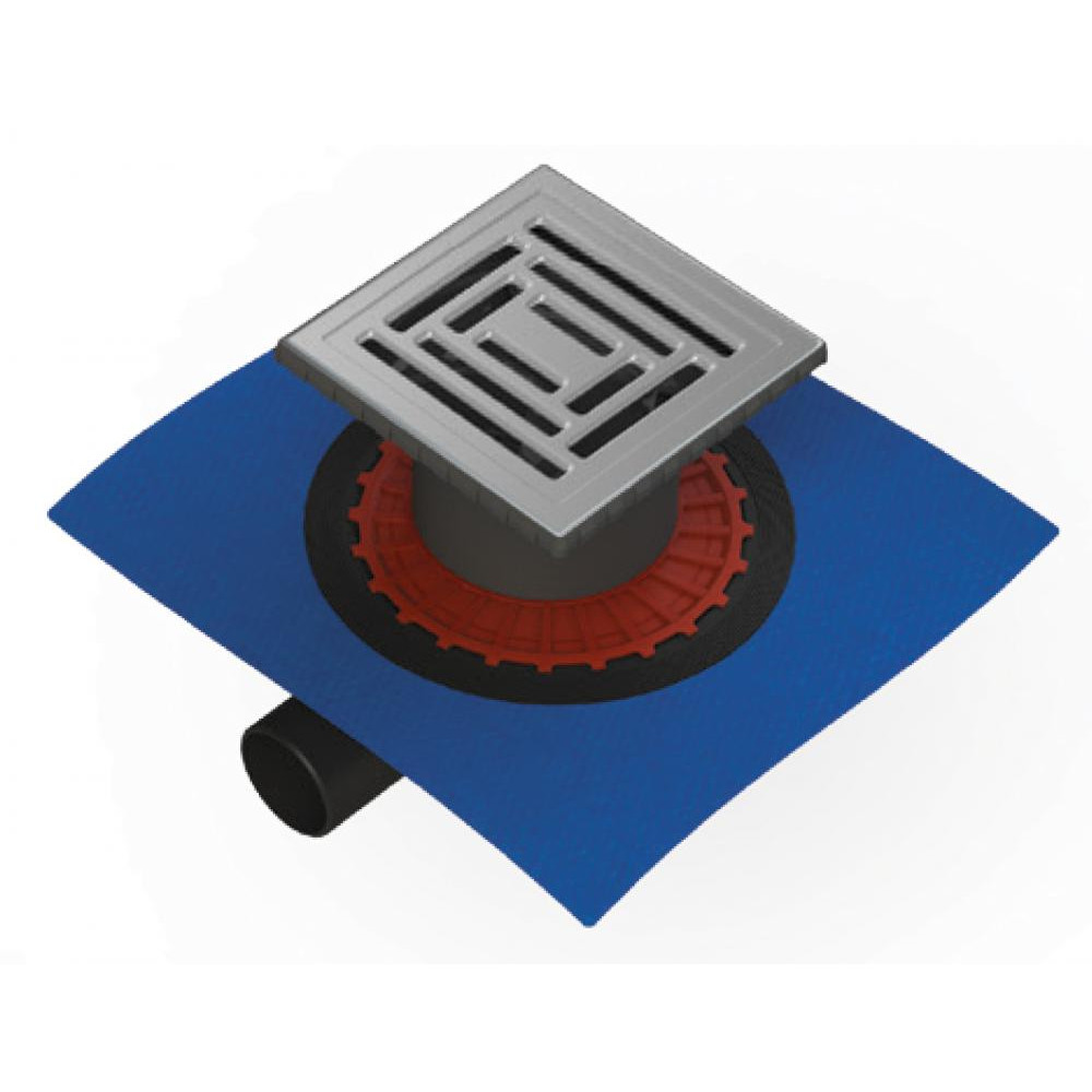 090372 Трап водосток ZENTRUM Uno 150х150  Berges NOVUM 