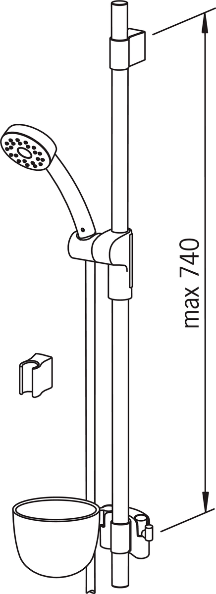 Oras 500 Душевой комплект 500 Natura Хром  - Вид №3