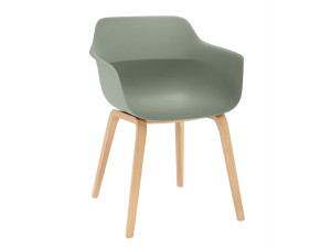 Экологичный пластиковый стул с подлокотниками с 4 ножками