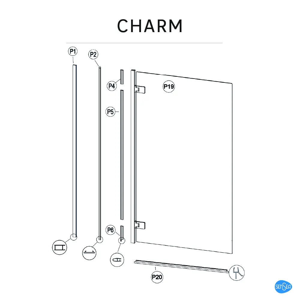 Ширма на ванну Sensea Charm поворотная 150 см цвет хром 82603378 STLM-2048096 Без серии - Вид №6