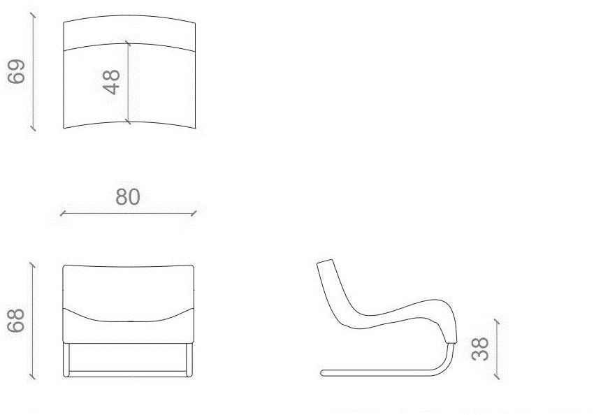 B&T Design Консольное модульное кресло из ткани sun-id-1409590 - Вид №5