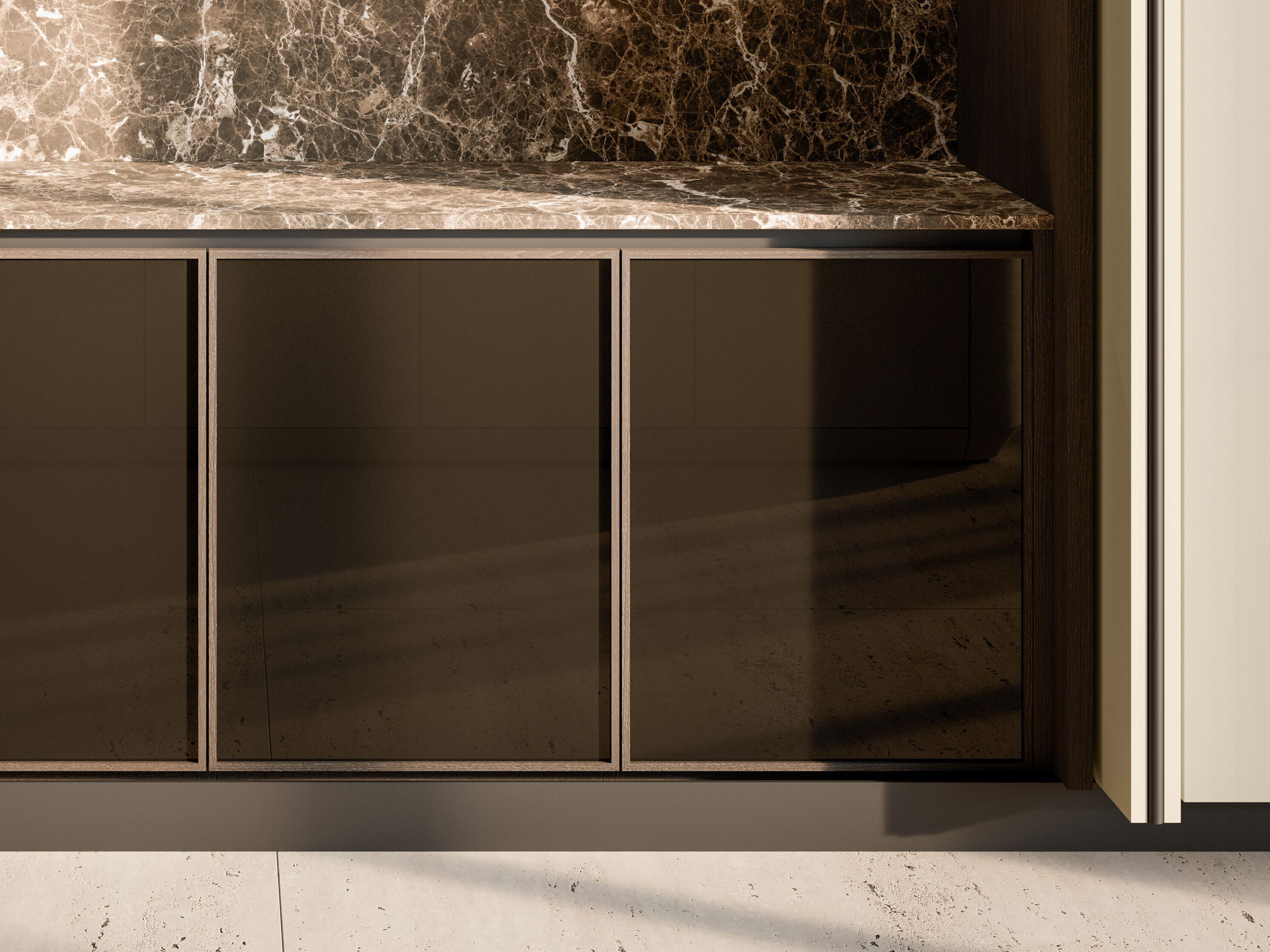 Модульная кухня с анодированной алюминиевой рамой и различными панелями Boffi Xila ARCH-00094053 - Вид №2