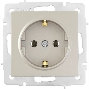 Розетка встраиваемая Lezard Vesna 742-3788-122B с заземлением цвет титан