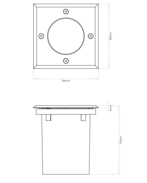 Открытый из нержавеющей стали светодиодные табло Astro Lighting GRAMOS SQUARE ARCH-00034558 - Вид №2