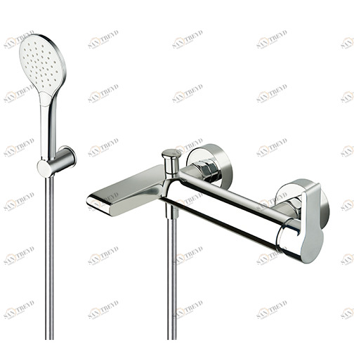 CRIDE180 Внешний смеситель для ванны с гибким шлангом LONG LIFE и ручным душем с 3 функциями против известкового налета Cristina Rubinetterie 