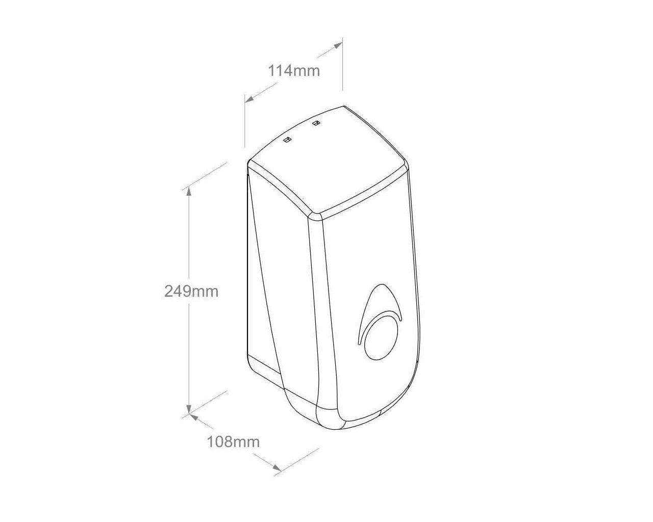 DCC101 Дозатор жидкого мыла COMO, емкость бака 800 мл, АБС-пластик, черный Merida  - Вид №1