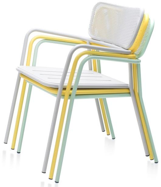 Garda Furniture Штабелируемый металлический садовый стул со встроенной подушкой Totem Gt01be - Вид №8